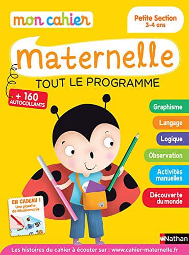 Mon cahier maternelle: Toute Petite Section 3-4 ans