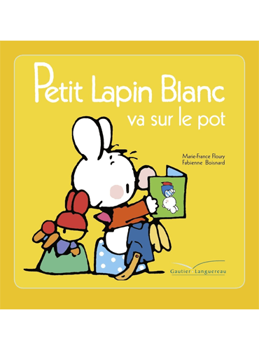 Petit Lapin Blanc va sur le pot