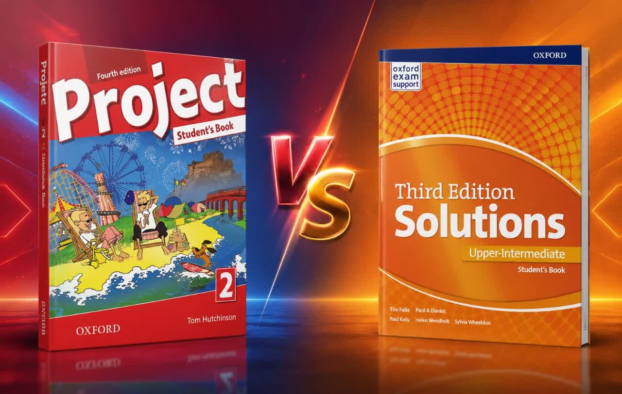 مقایسه Project 4th Edition و Solutions 3rd Edition؛ کدام کتاب برای نوجوانان بهتر است؟