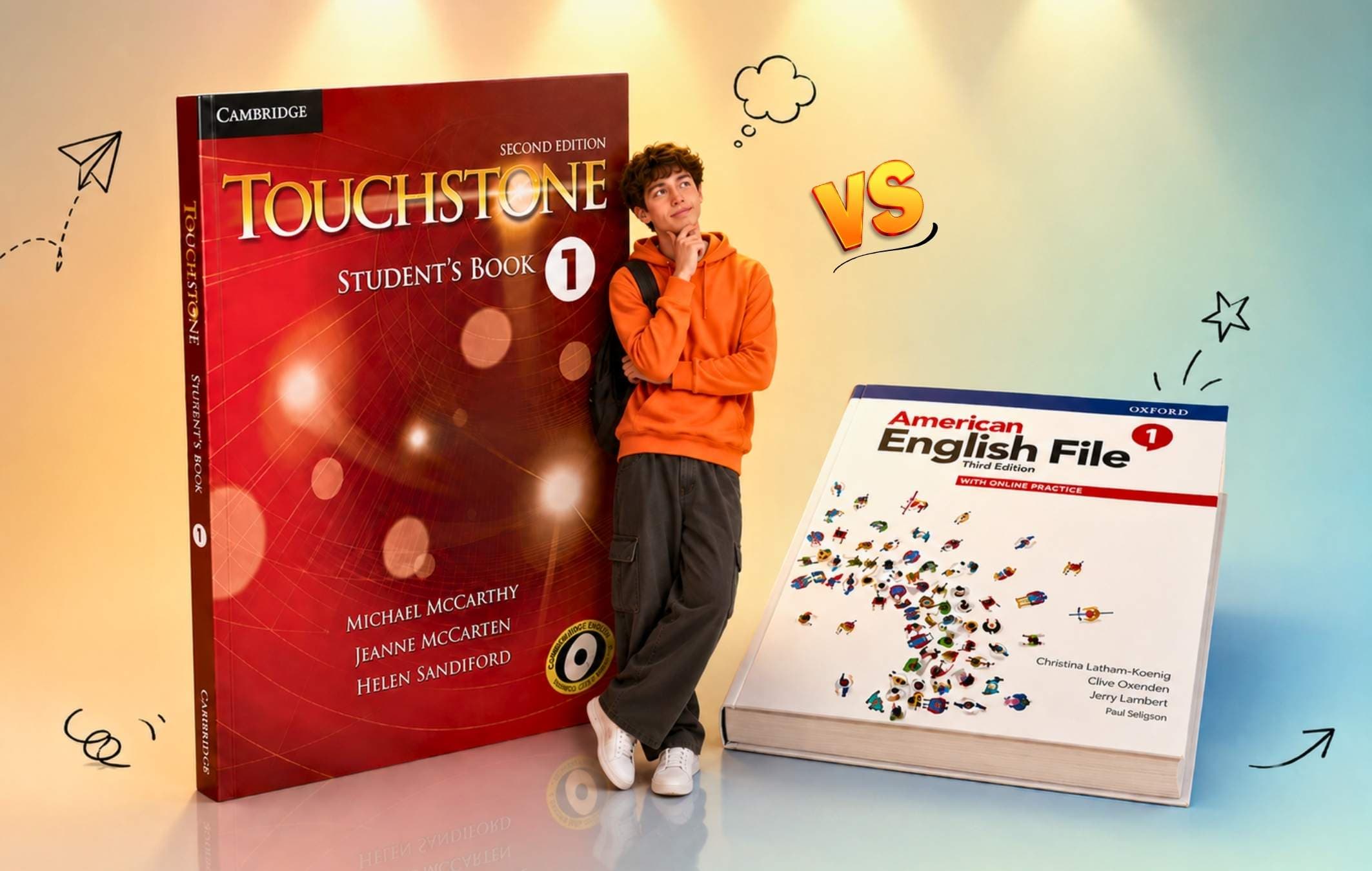 مقایسه Touchstone و American English File؛ تاچ استون بهتر است یا امریکن انگلیش فایل؟