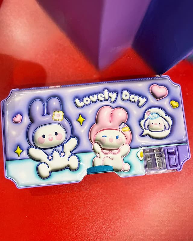 جامدادی آهنربایی تراش دار کرومی ملودی کد YH-0005