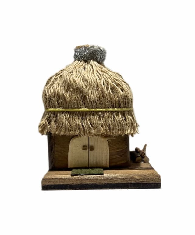 جا عودی چوبی طرح کلبه