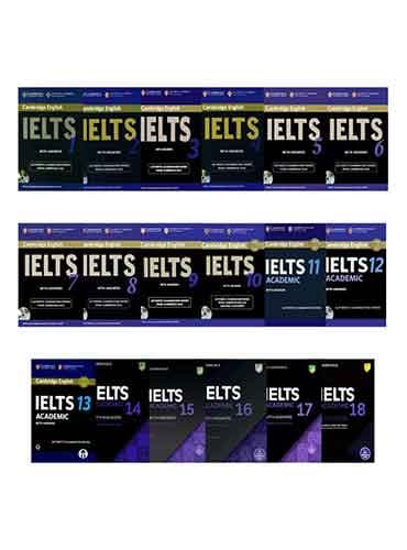 مجموعه کتاب های Ielts Cambridge 1 to 18 Academic