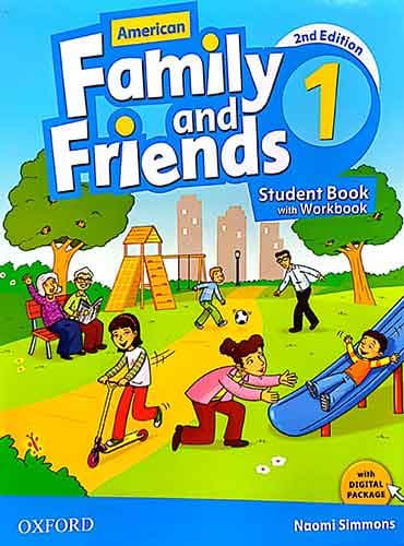 کتاب American Family and Friends 1 + Workbook + QR code (2nd edition) - وزیری