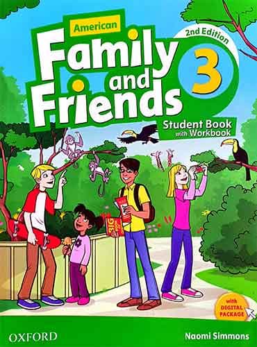 کتاب American Family and Friends 3 + Workbook (2nd edition) - وزیری