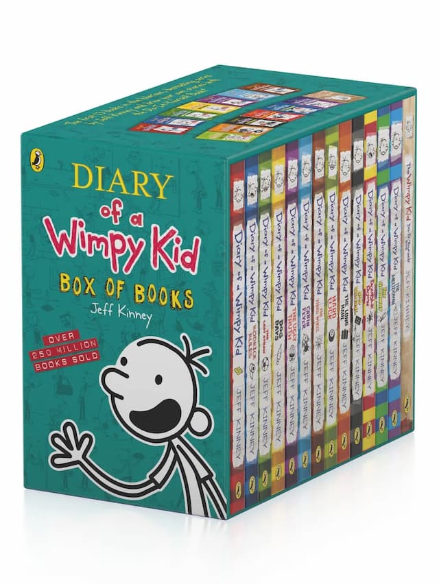 A Library of Diary of a Wimpy Kid 1-19 Books Complete Collection