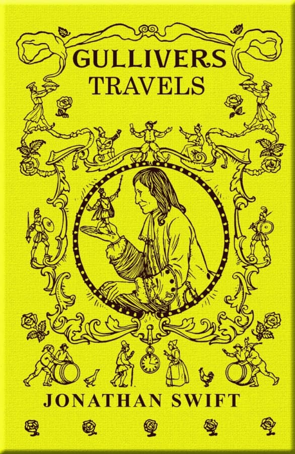 کتاب Gullivers Travels by Jonathan Swift جلد پارچه ای