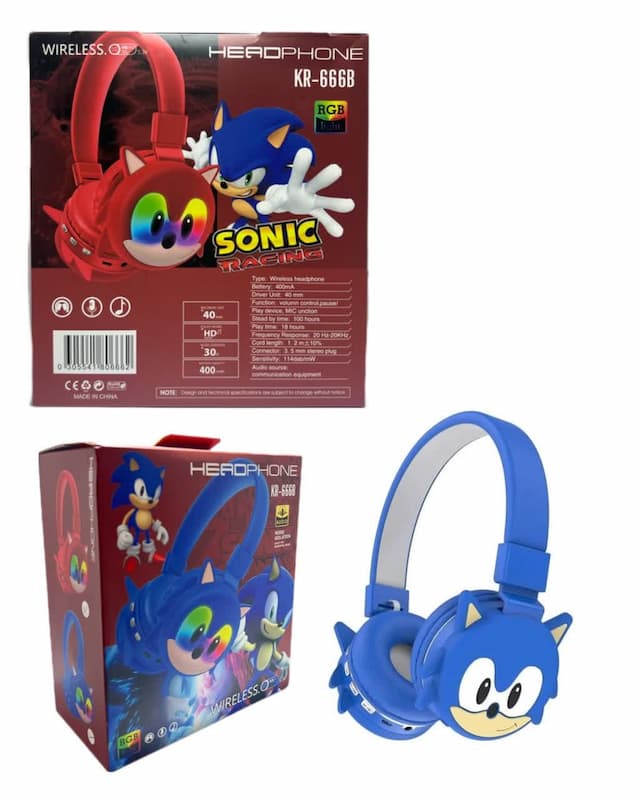KR-666B مدل SONIC هدفون وایرلس چراغ دار طرح