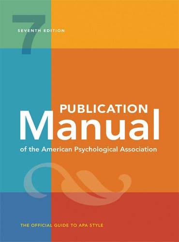 Publication Manual of the American Psychological Association (7th Edition)